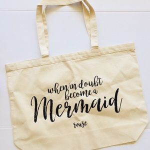 New! Large ‘Mermaid’ Canvas Tote